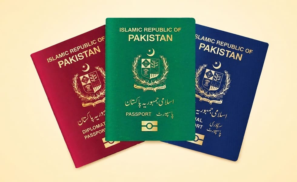 Pakistani passports. Which document you hold decides which Hajj quota you may apply under