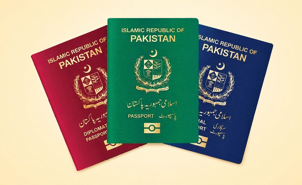 Pakistani passports ready for visa processing